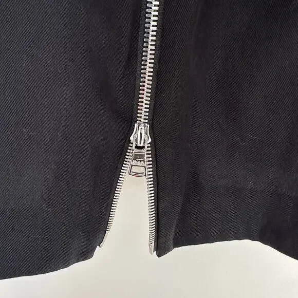 RTA Black Zipper Mini Dress SIZE 6 Slip Club Cutout Designer Revolve $495 NEW - Picture 7 of 12